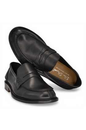 Mocassino uomo college Dino Draghi in pelle colore nero DINO DRAGHI | 1123-NERO